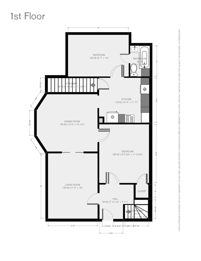 Floorplan- First Floor - 537 W Doty St