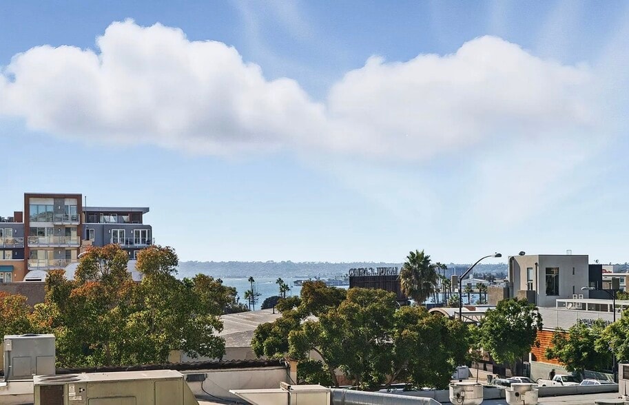 View of San Diego Bay from BBQ area - 1970 Columbia St