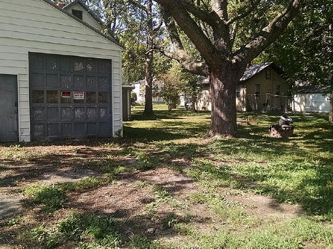 Back yard, detached garage - 1306 Hickory St