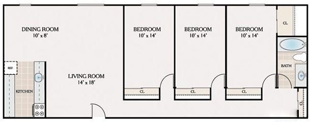 Floorplan - Atrium Apartments