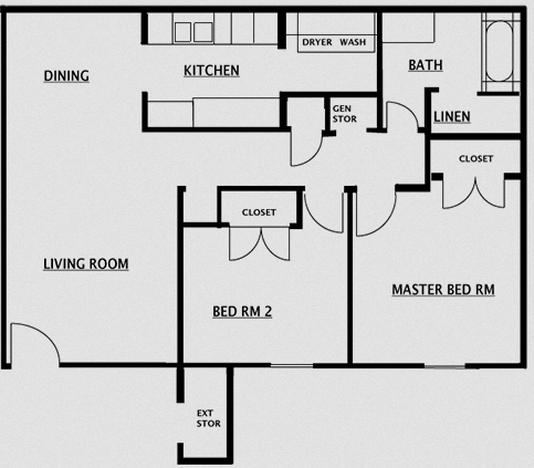 2BR/1BA - Water Oak Apartments