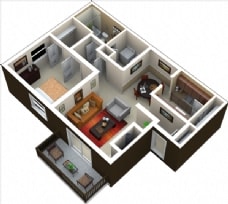 1BR/1BA - North Bluff Apartments