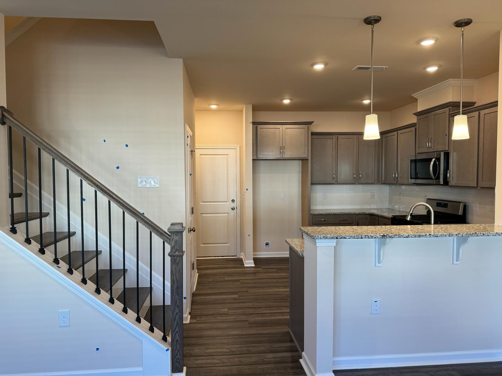 Kitchen view from entry way - 307 Parker Station Ave