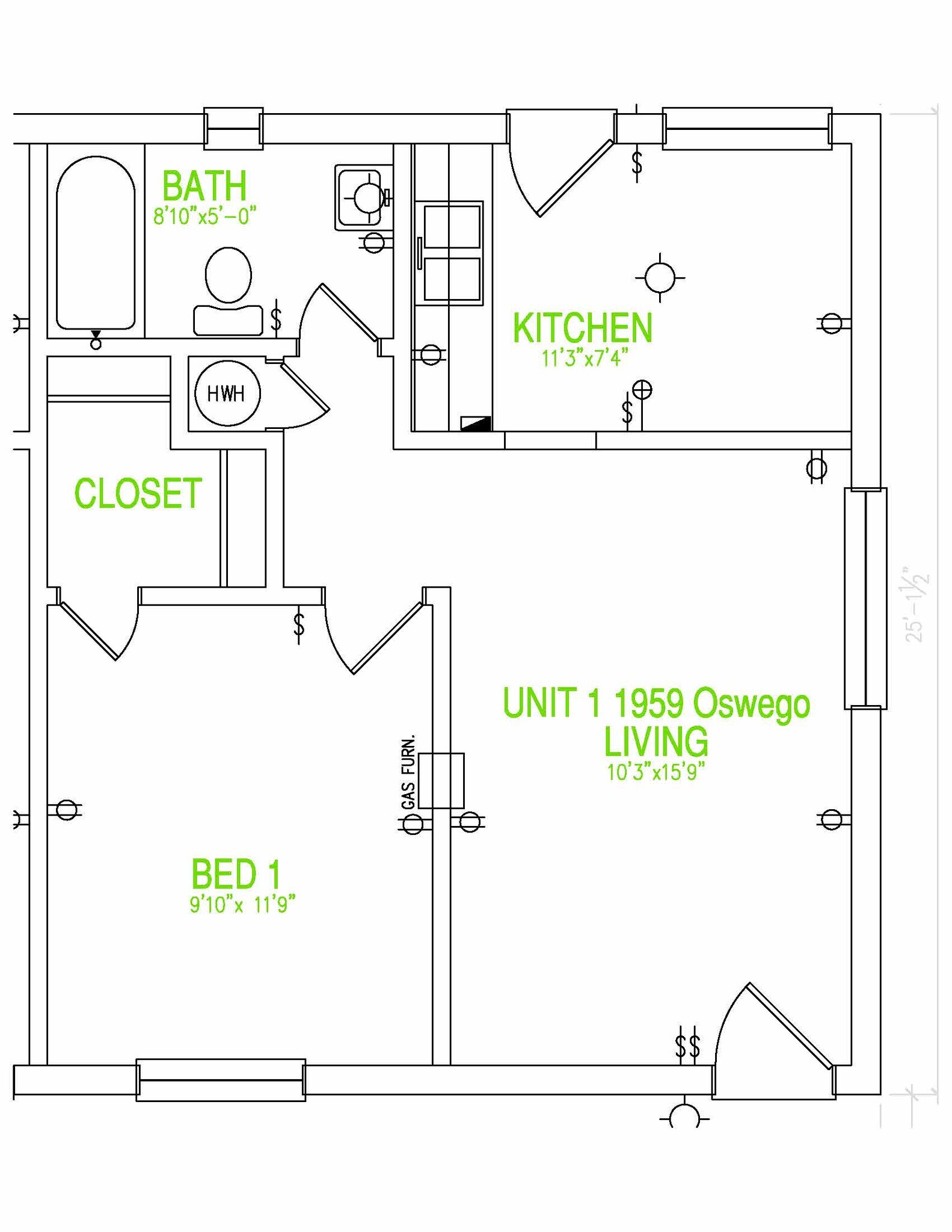 Floor Plan - 1959 Oswego St