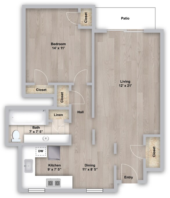 Floorplan - Forest View Apartment Homes