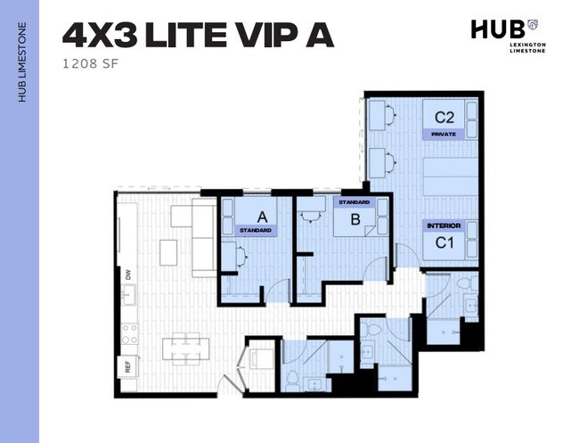 4x3 Lite VIP A - Hub Limestone