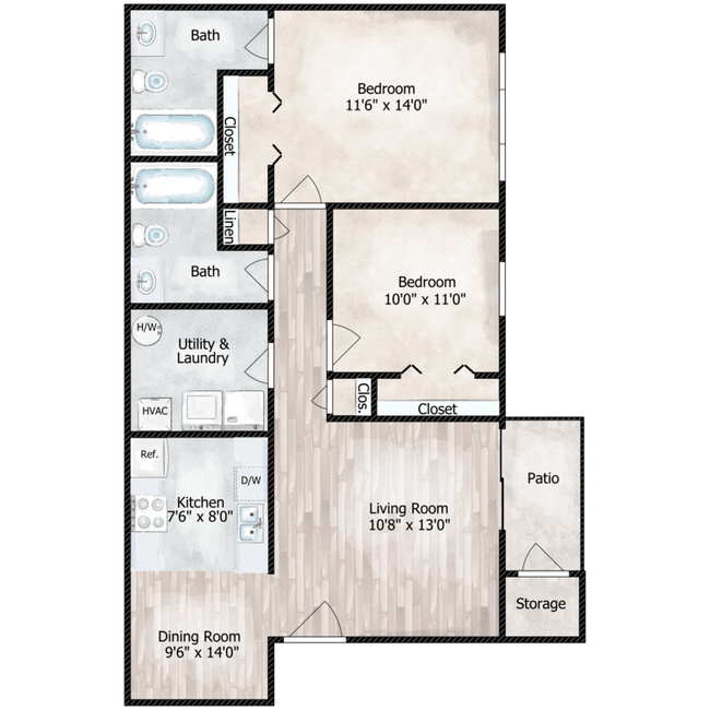 2Bd_Update_601977.png - Cedar Pointe Apartments