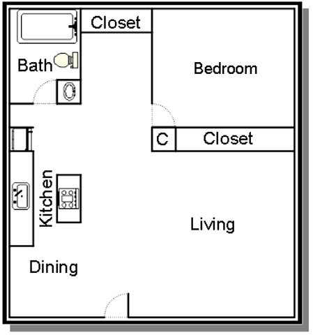 Floorplan - Lake Oswego Apartments