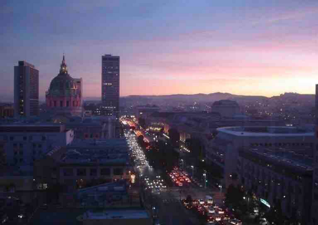 City Hall and opera district at night - 750 Van Ness Ave