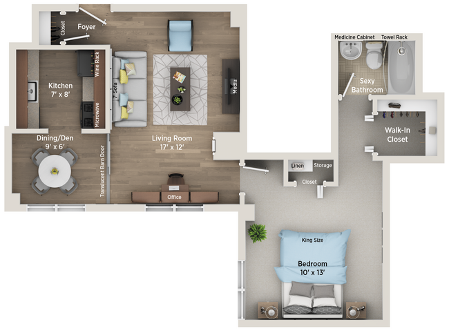 Floorplan - Plaza Club City Apartments