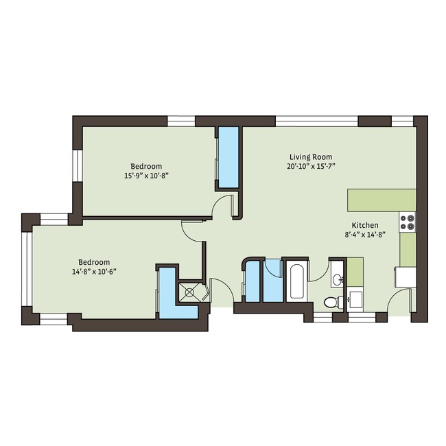 Floorplan - 5401-5405 S. Drexel  Boulevard