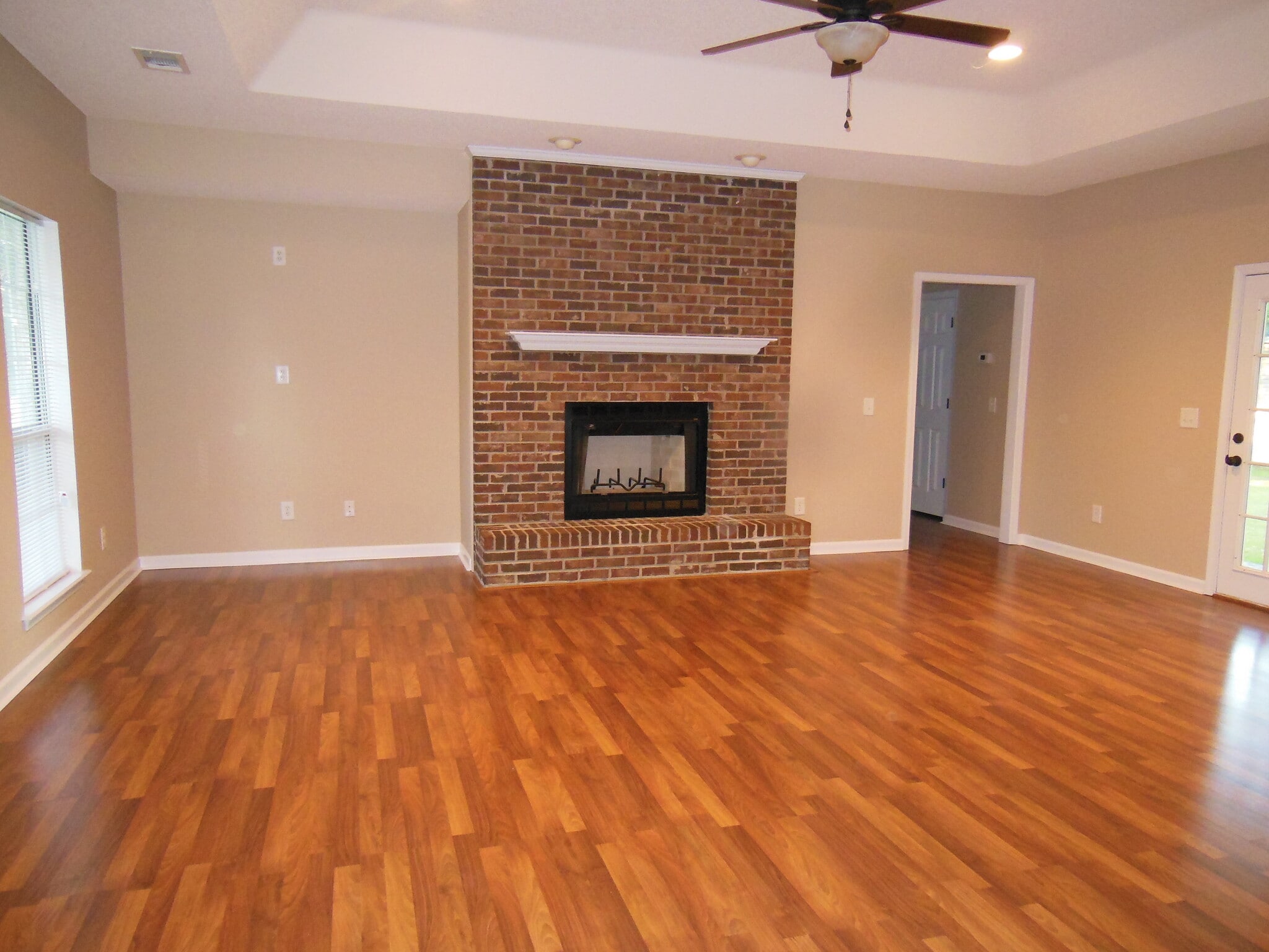 Large and Spacious Living/Family Room with Brick Fireplace - 1906 Parker Rd