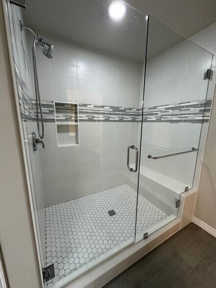 Primary bathroom shower - 12339 S Black Foot St