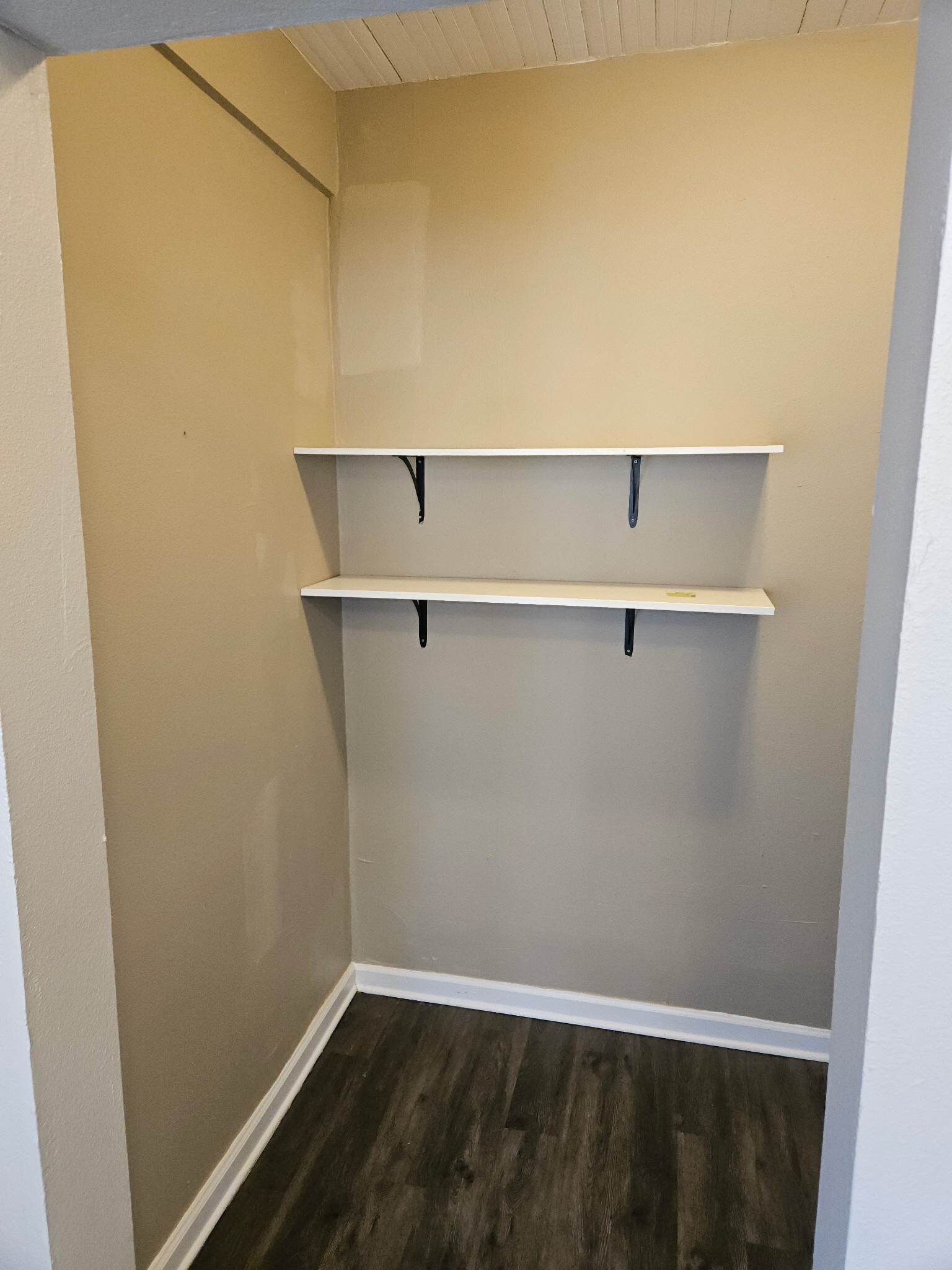 Laundry shelves . Room for small chest freezer - 1214 5th Ave