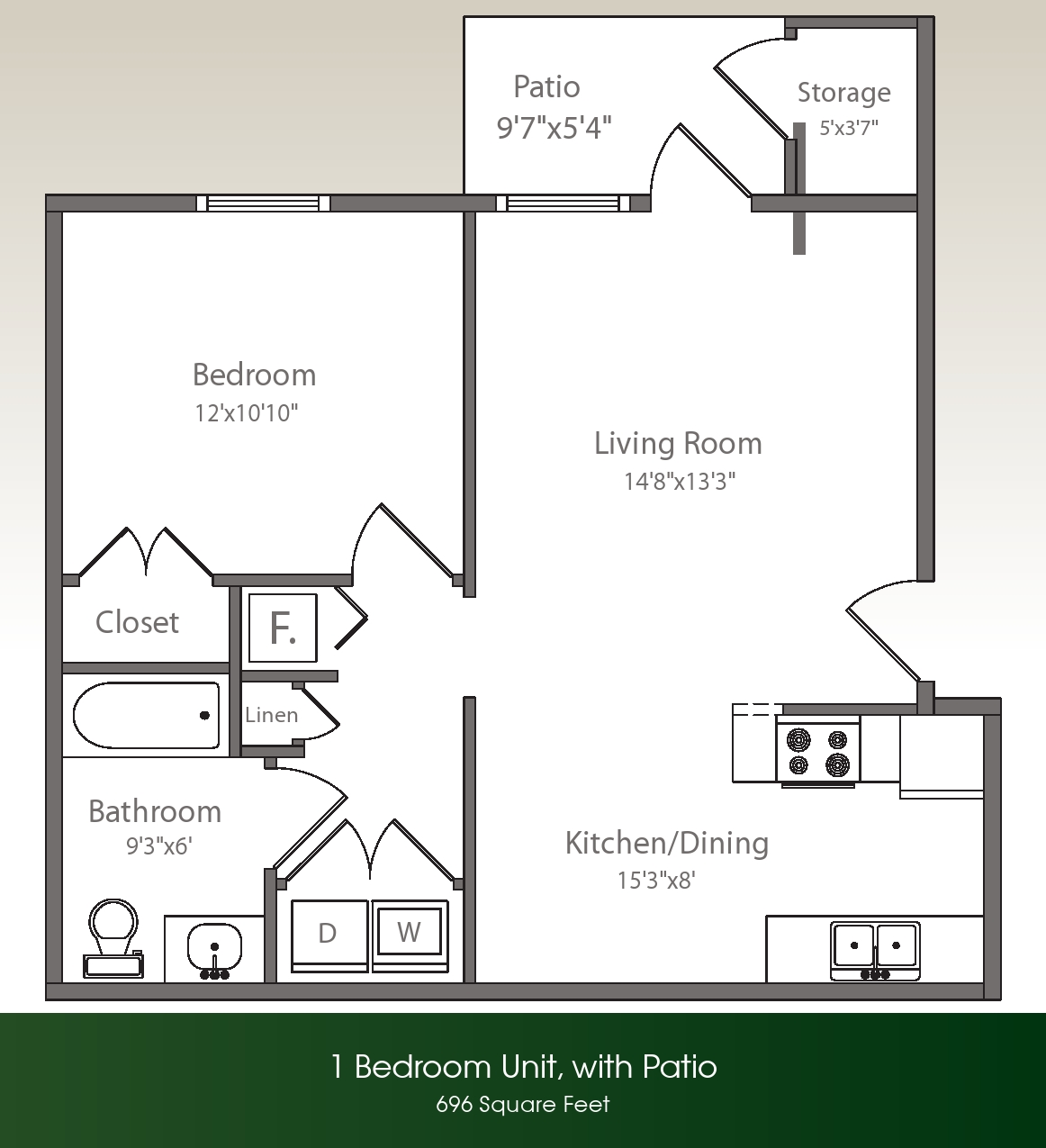 1 BR/ 1 BA Patio - Regency at Chandler Park