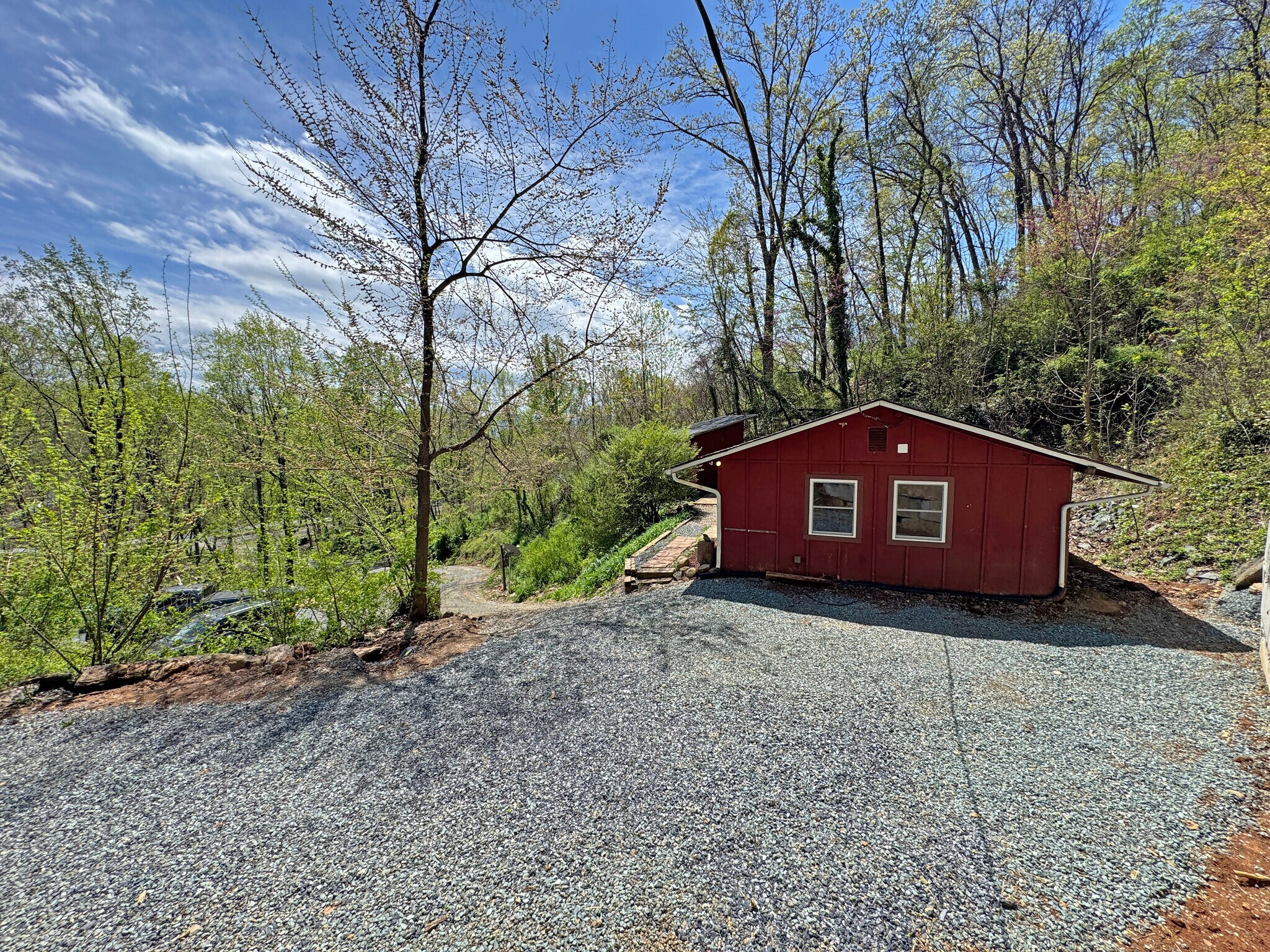 Parking Below and Beside Home. Parking Areas are Shared with 2nd Cottage on Same Property. - 7942 New Hope Rd