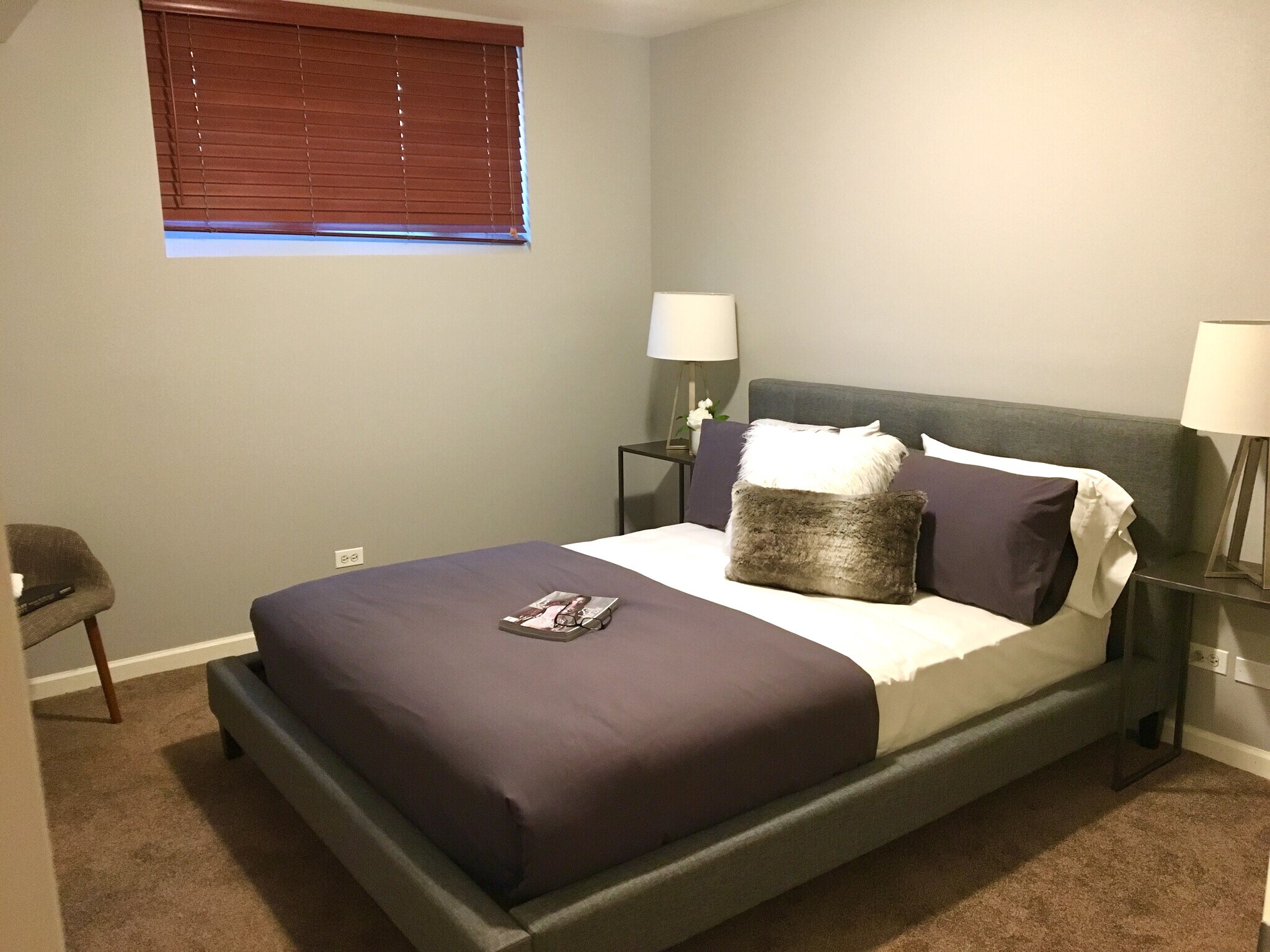 Front Bedroom with carpet - 743 N Wolcott Ave