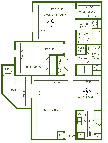 2BR/2BA - Arbor Place Apartments