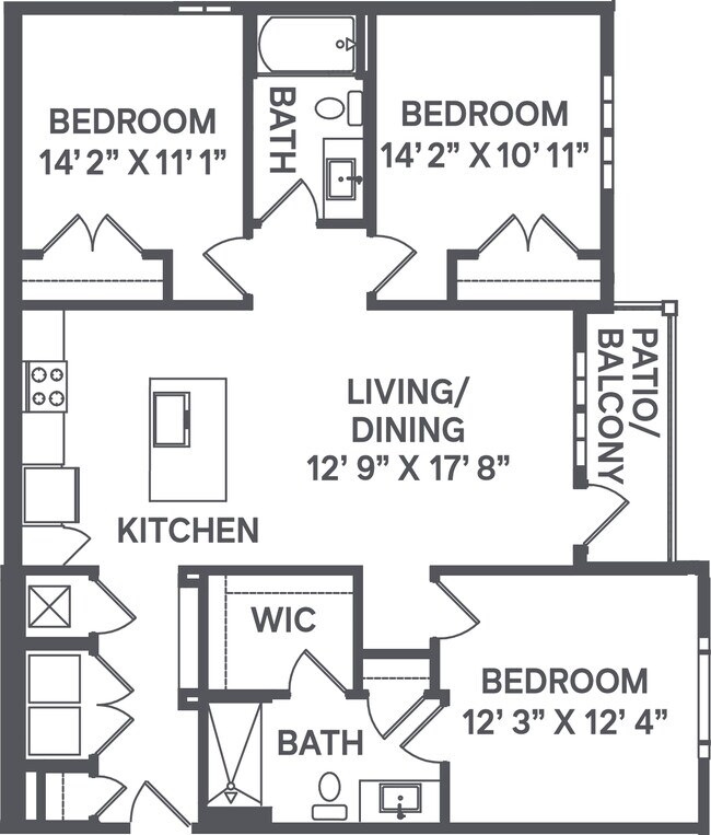 Floorplan - Upland Flats Luxury Apartments