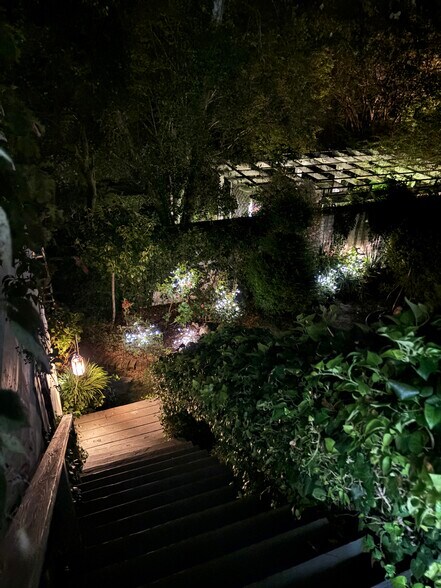 Night view from little porch - 119 S 4th St