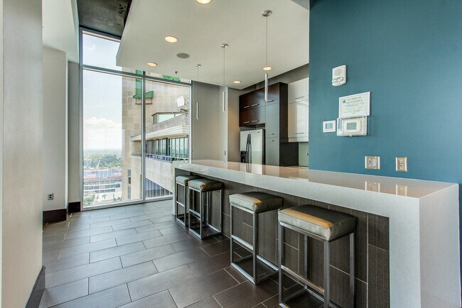 Residents club room bar kitchen - 415 Church St