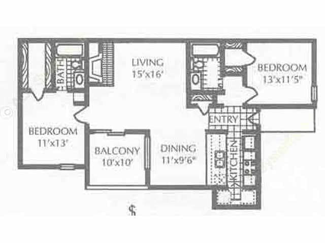 2BR/1BA - The View at Lake Highlands