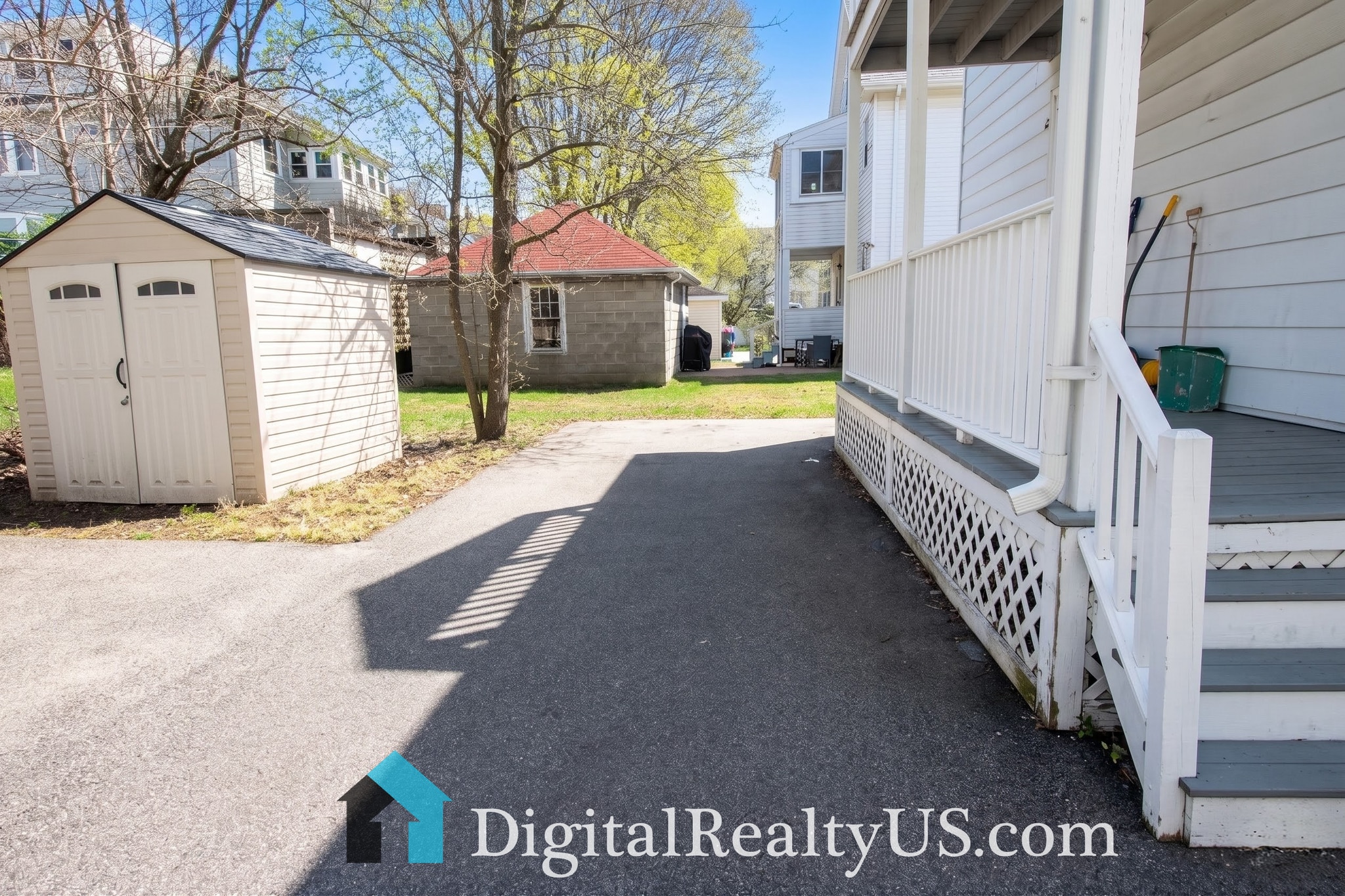Driveway and backyard - 187 Trapelo Rd