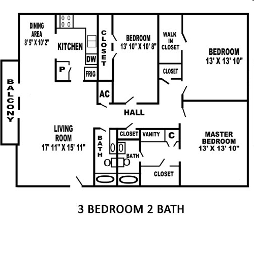 3BR/2BA - Birchleaf Apartments