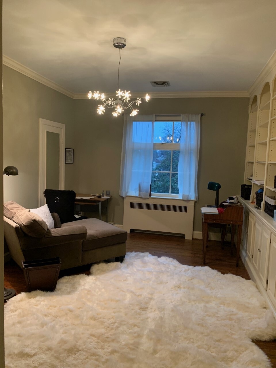Bedroom with built in shelving and closet - 5553 Little Falls Rd