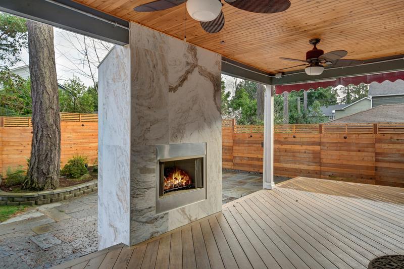 Covered Deck with Gas Fireplace - 12206 Densmore Ave N