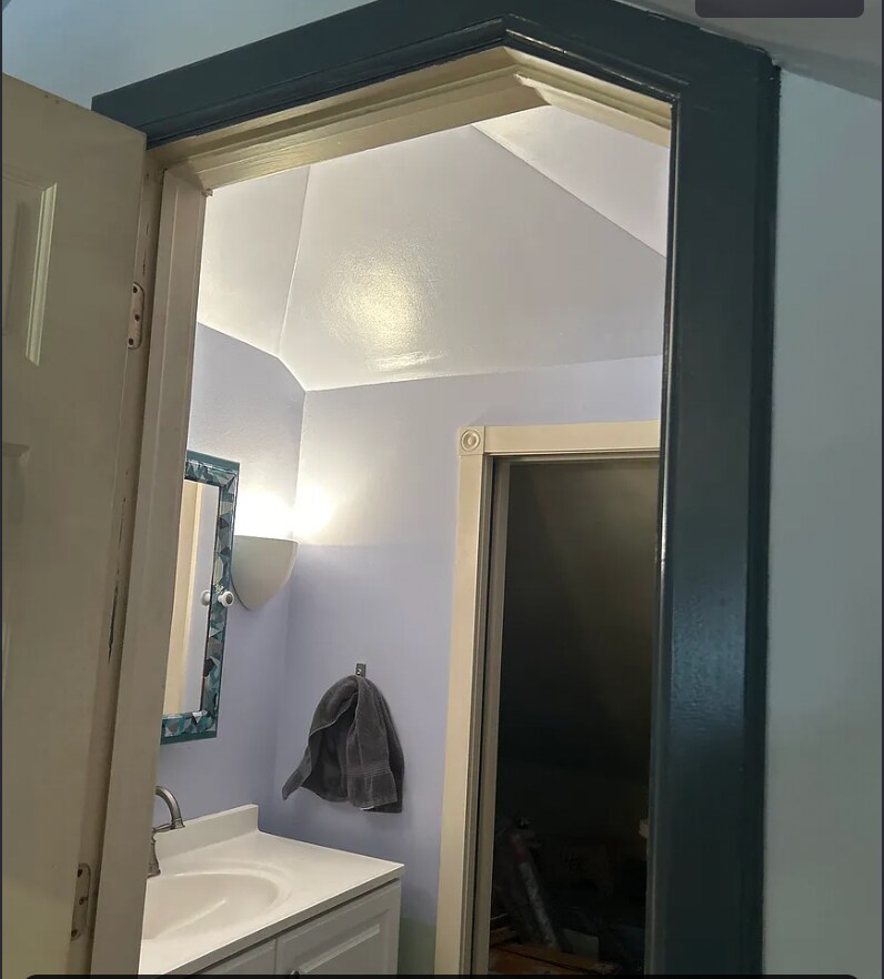 3rd Story half bath with additional storage space - 376 S Evaline St