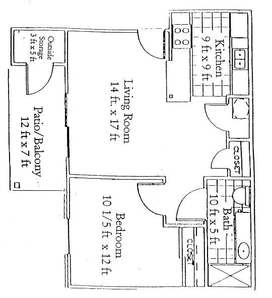 1BR/1BA - Courts of Colfax Apartments