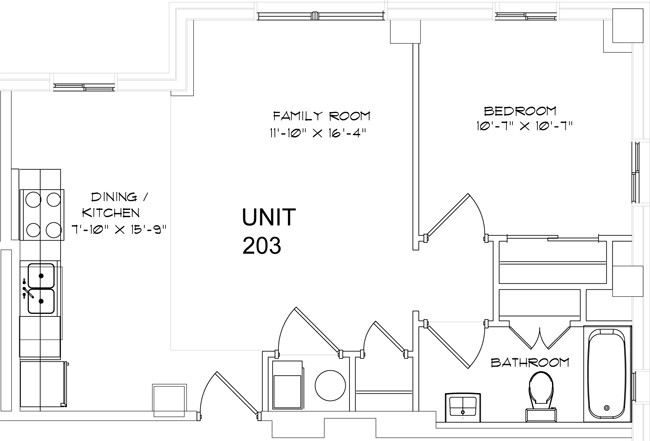 1BR/1BA - The Enclave at Meridian Apartments