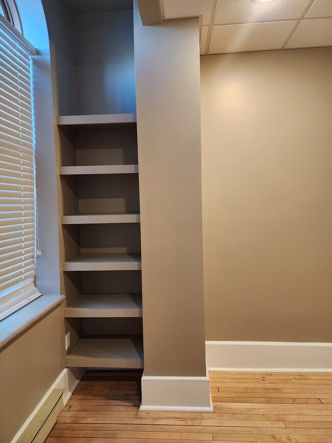 Built-in shelves - 604 Main Ave