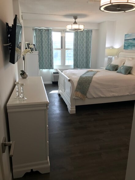 TV mounted in bedroom - 480 Ocean Ave