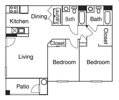 2BR/2BA - Silver Creek Apartments