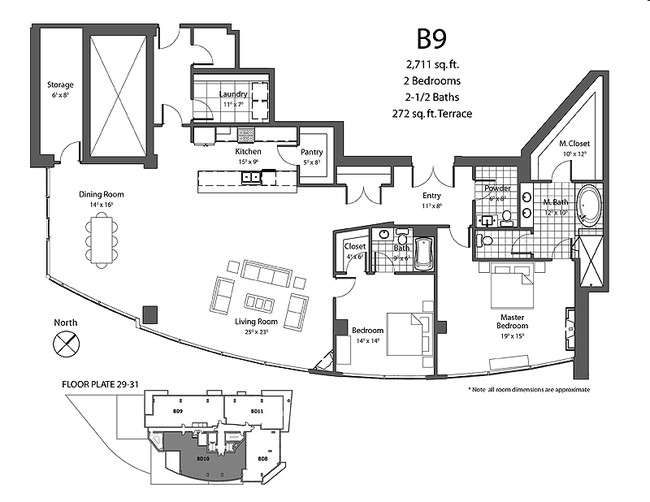 2BR/2.5BA - One Lincoln Park