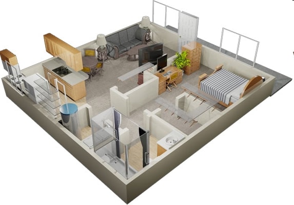 1BR/1BA - Arcadia Pointe