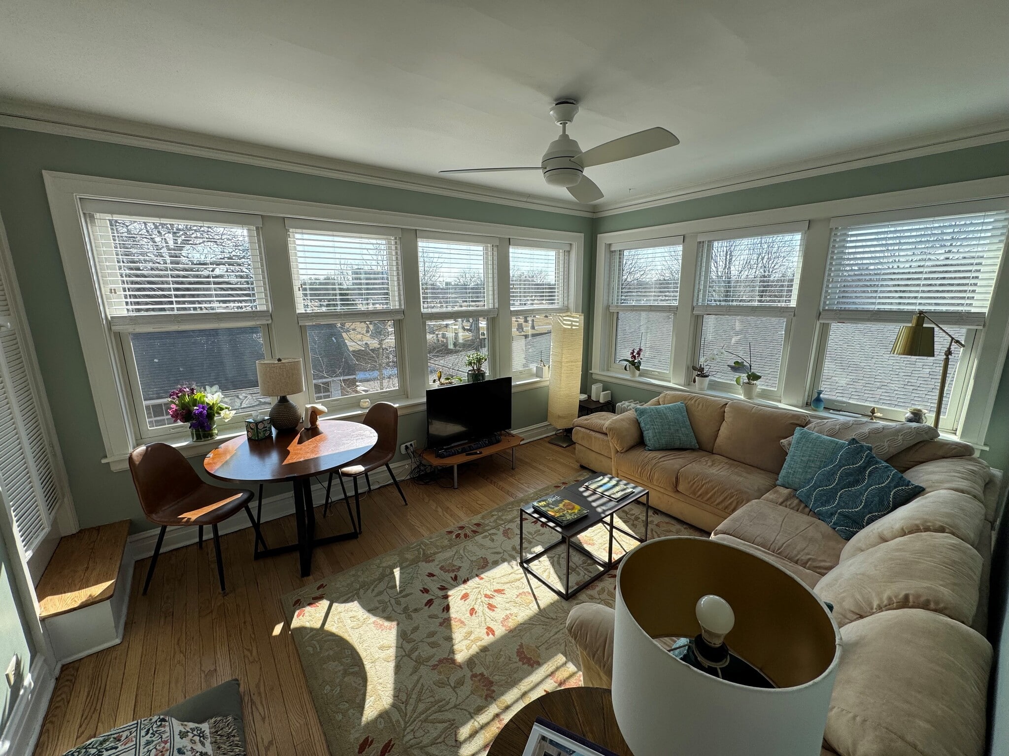 Sunroom facing South and West - 114 South Blvd