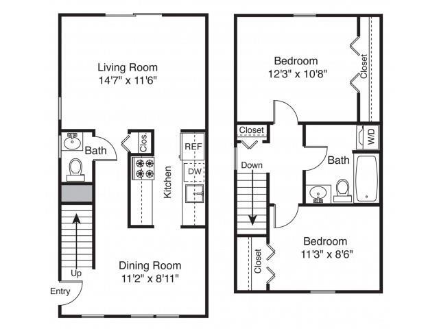 Floorplan - Yarmouth Landing Apartment Homes