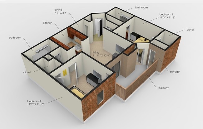 2BR/2BA - Sunset Point Apartment Homes