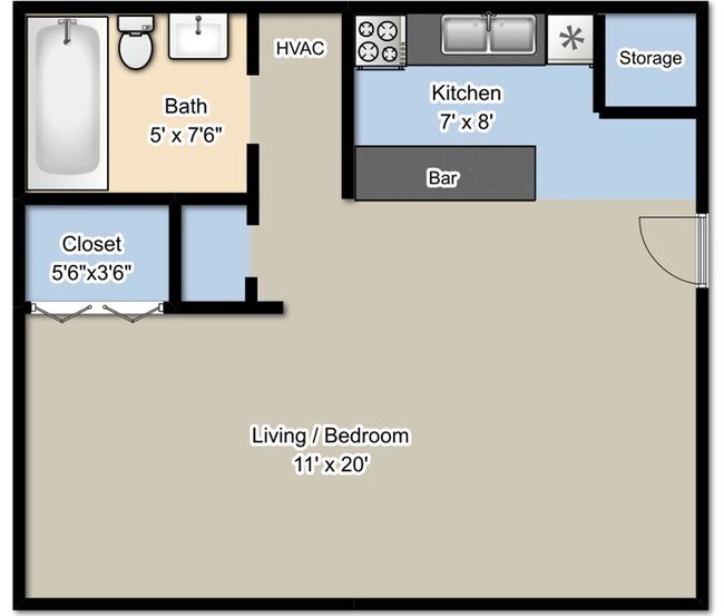 Studio - El Chaparral Apartments