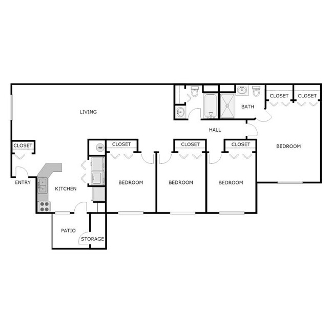 Floorplan - FAIRMONT HILLS APARTMENTS