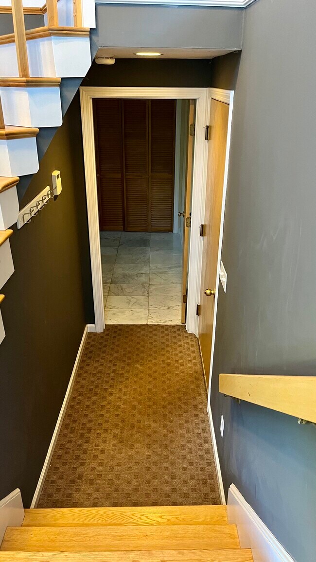Garage entrance and basement landing - 237 Captain Eames Cir