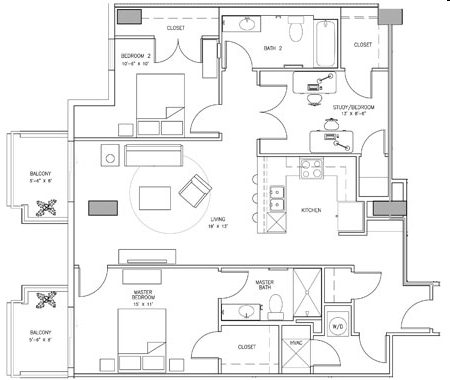 3BR/2BA - 21 Rio Apartments