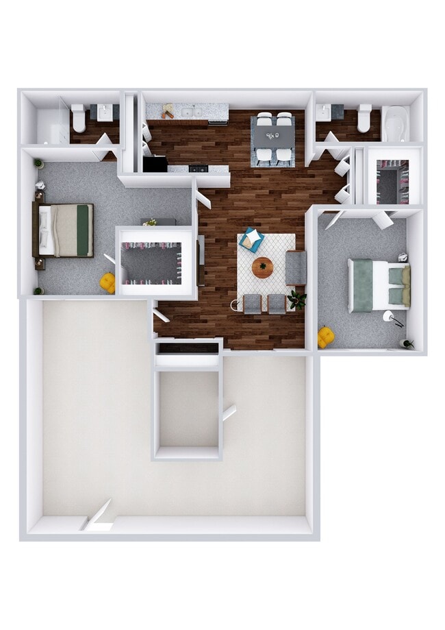 Floorplan - Townhomes on the Park Apartment Homes