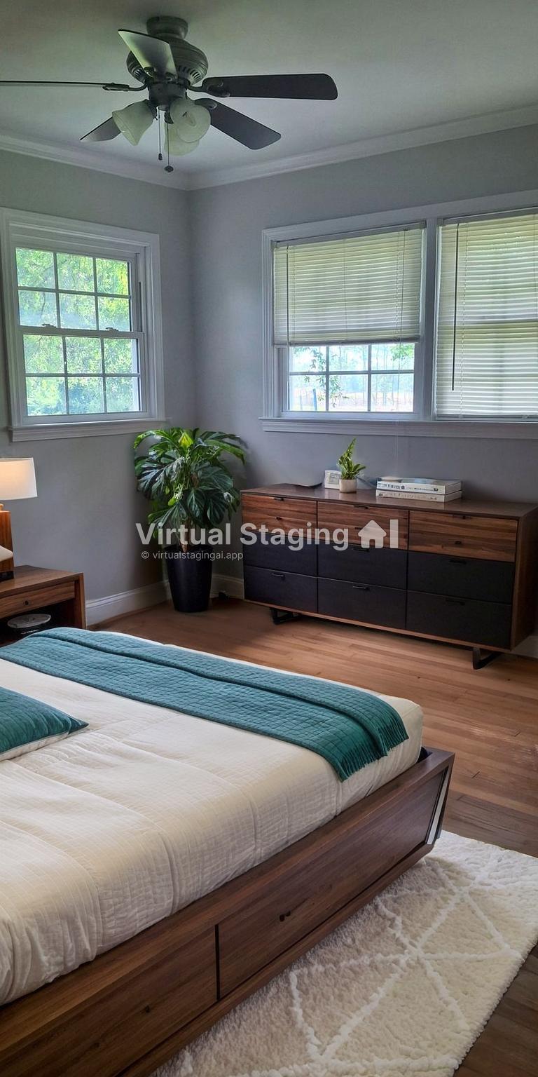 Bedroom virtual decor - 805 N 1st Ave