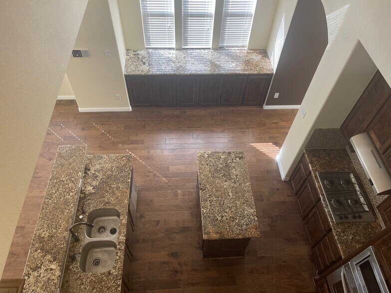 Kitchen view from upstairs - 434 Needham Dr