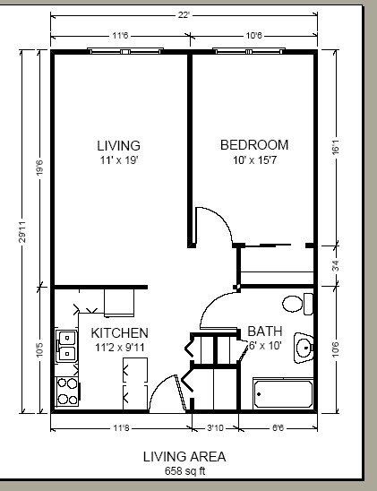 2BR/1BA - Olympic Apartments