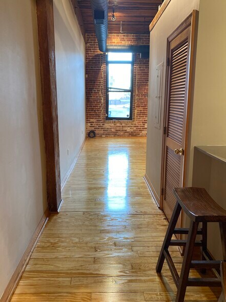 Refinished satin floors - 230 W Tazewell St